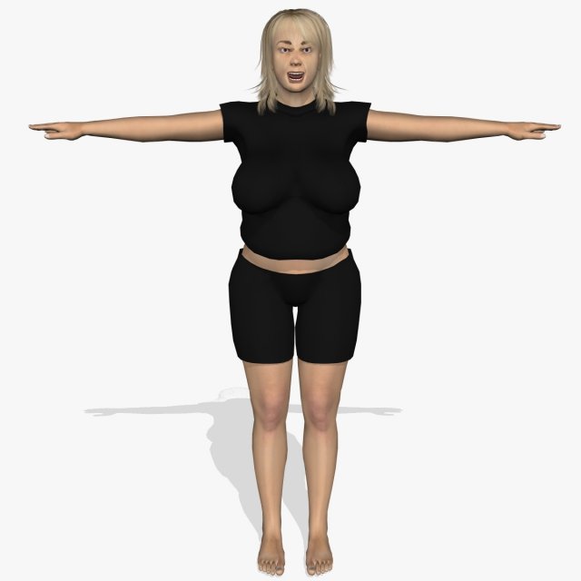 sexy female champa 3Dモデル .c4d .max .obj .3ds .fbx .stl .blend