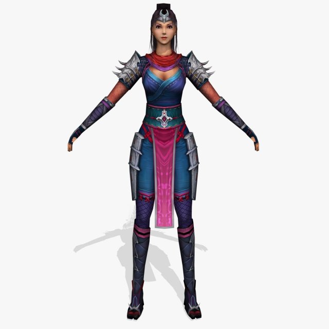 fantasy game charactor chandrika 3D Модель .c4d .max .obj .3ds .fbx .stl .blend 