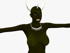 game character dark sundari Modelo 3D