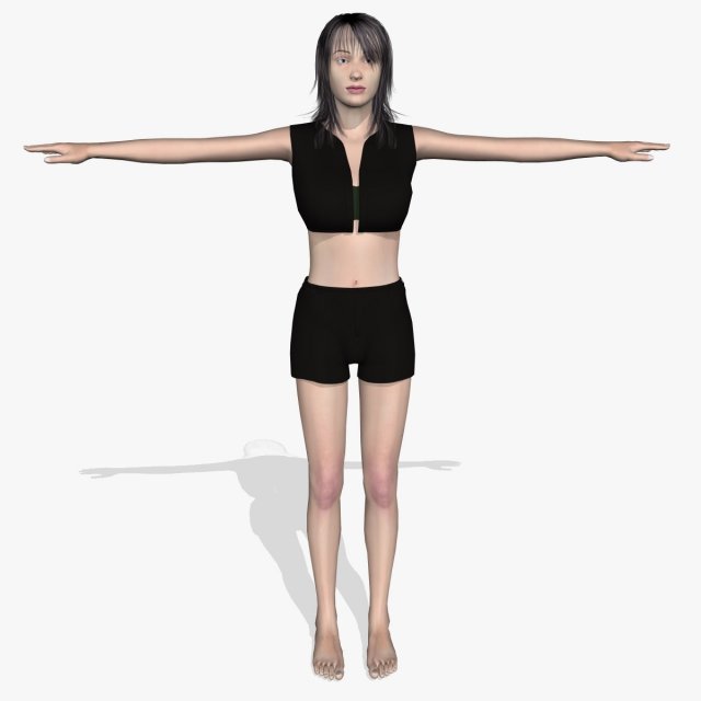 sexy girl leesha 3D Model .c4d .max .obj .3ds .fbx .stl .blend 