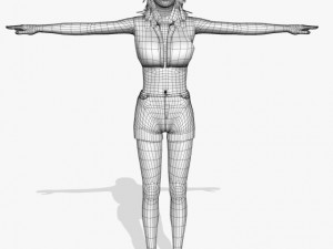 sexy girl leesha 3D Model