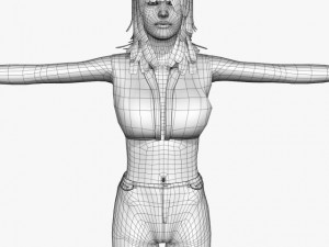 sexy girl leesha 3D Model