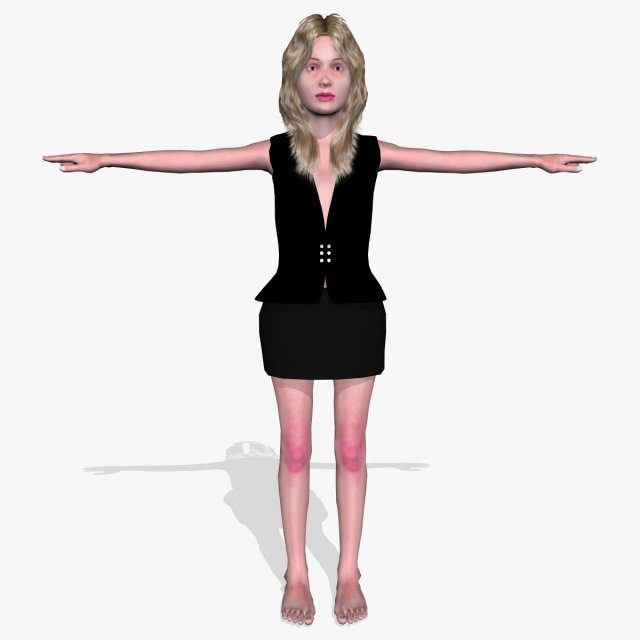 sexy girl monalika 3D Model .c4d .max .obj .3ds .fbx .stl .blend