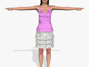 セクシーな女の子モニーシャ 3Dモデル