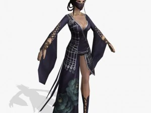 ファンタジー ゲームのキャラクター ナガスンダリ 3Dモデル