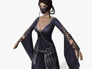 판타지 게임 캐릭터 나가순다리 3D 모델