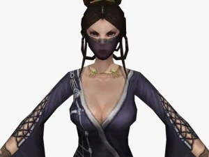 판타지 게임 캐릭터 나가순다리 3D 모델