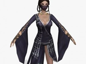 판타지 게임 캐릭터 나가순다리 3D 모델