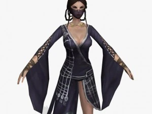 판타지 게임 캐릭터 나가순다리 3D 모델