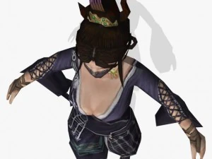 판타지 게임 캐릭터 나가순다리 3D 모델