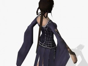 판타지 게임 캐릭터 나가순다리 3D 모델