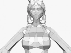 판타지 게임 캐릭터 나가순다리 3D 모델