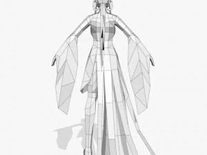 판타지 게임 캐릭터 나가순다리 3D 모델