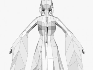 판타지 게임 캐릭터 나가순다리 3D 모델