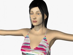 sexy female sofia 3D Model