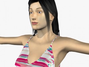 sexy female sofia 3D Model