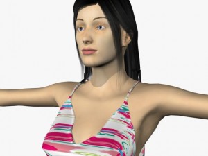 sexy female sofia 3D Model