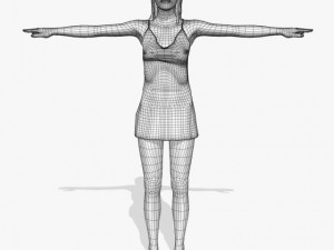 sexy female sofia 3D Model