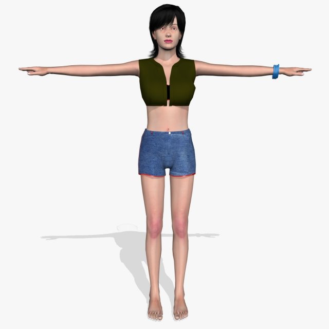 sexy girl tanisha Model 3D .c4d .max .obj .3ds .fbx .stl .blend 