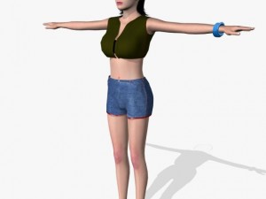 sexy girl tanisha Model 3D