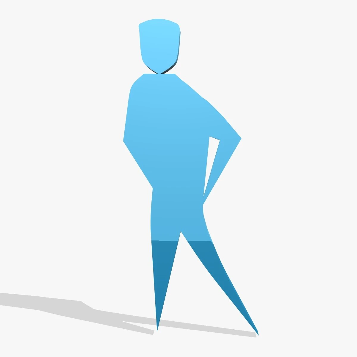 3d blue logo 3D Model .c4d .max .obj .3ds .fbx .stl .blend 