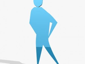 Logo biru 3d Model 3D