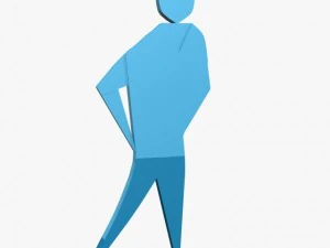 3d blue logo 3D Model