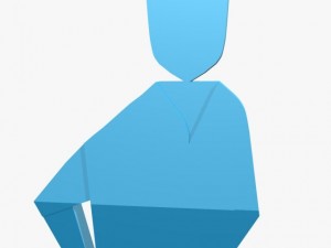 3d blue logo 3D 모델