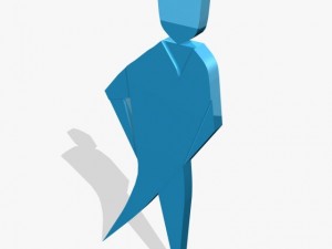 3d blue logo 3D 모델
