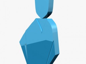 3d blue logo 3D 모델