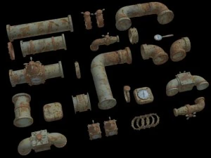 パイプコレクションセット 3Dモデル