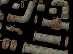 pipes collection set 3D Model