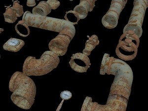 pipes collection set 3D Модель