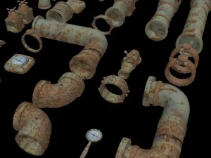 pipes collection set 3D Model