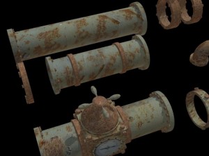 pipes collection set 3D Модель