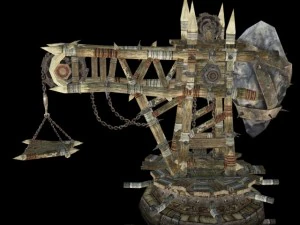 lowpoly wooden crain 3D Model