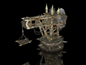 lowpoly wooden crain 3D Model