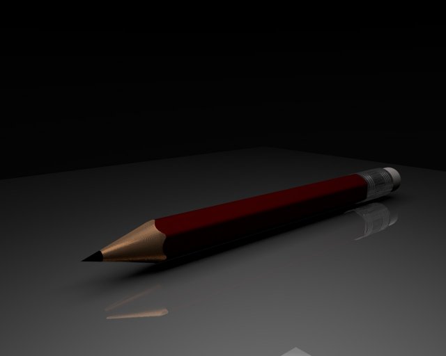 simple pencil 3D Model .c4d .max .obj .3ds .fbx .stl .blend 