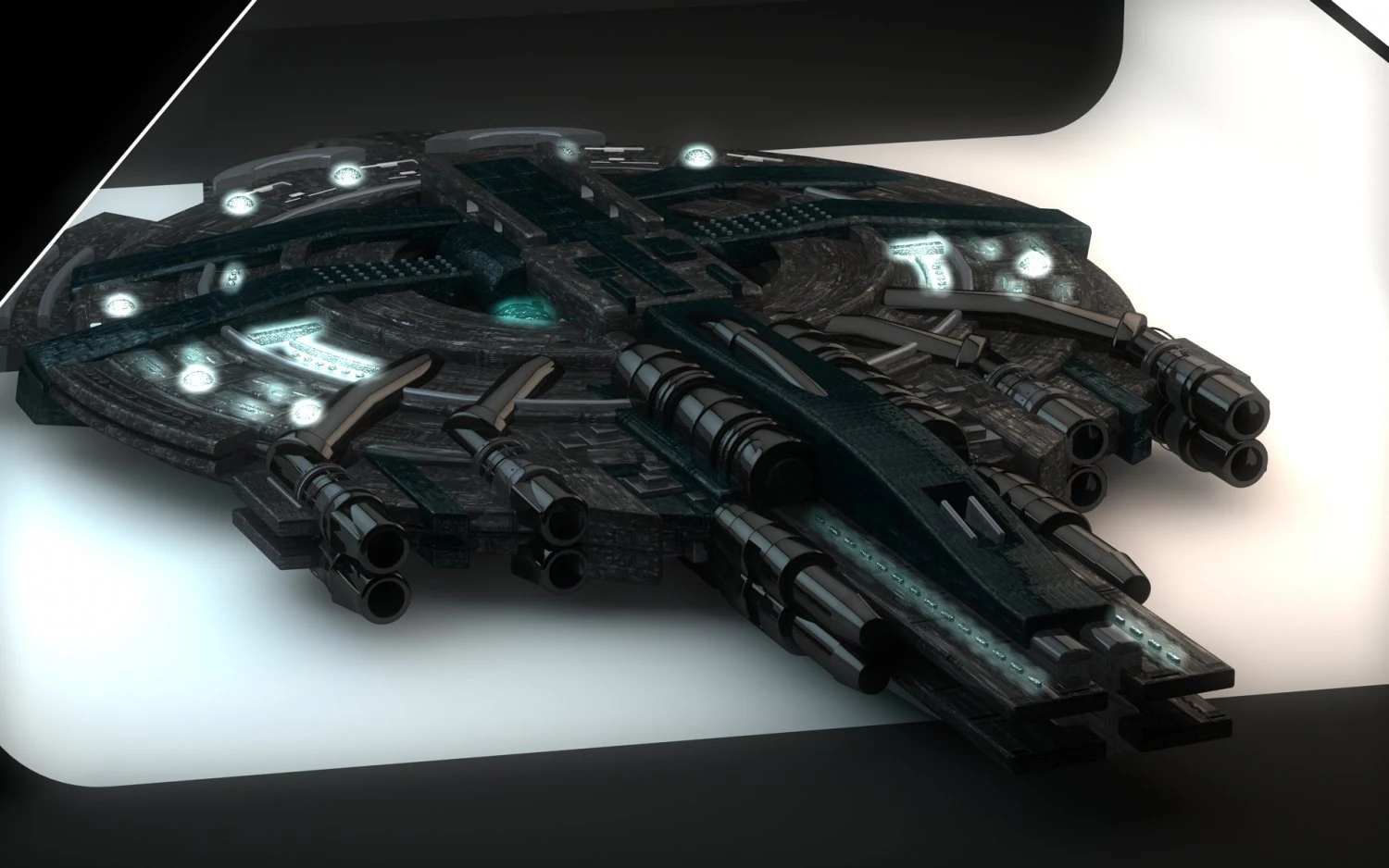 spaceship 3D Model .c4d .max .obj .3ds .fbx .stl .blend 