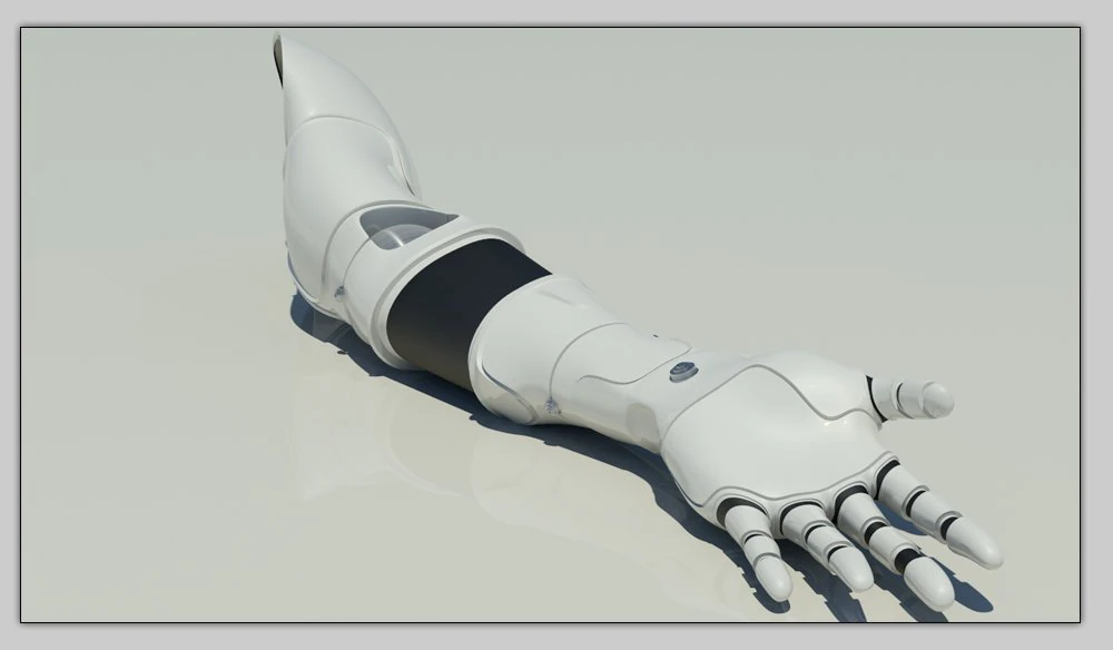 cybernetic arm 3D Model .c4d .max .obj .3ds .fbx .stl .blend 
