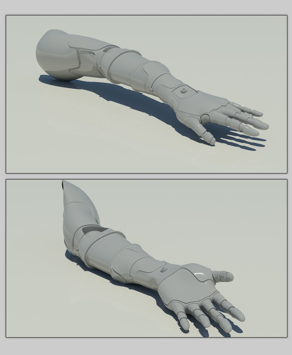 Arm Free 3D Model in Robot 3DExport