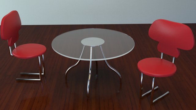 chair  table 3D Модель .c4d .max .obj .3ds .fbx .stl .blend 