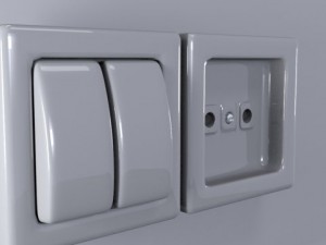 socket and light switch 3D Модель