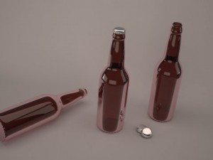 beer bottles 3D Модель