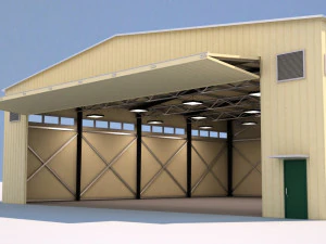 hangar para aeronaves e equipamentos de grande porte Modelo 3D