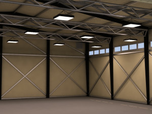 hangar for aircraft and large equipment Model 3D