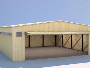 hangar para aeronaves e equipamentos de grande porte Modelo 3D