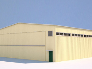 hangar for aircraft and large equipment Model 3D