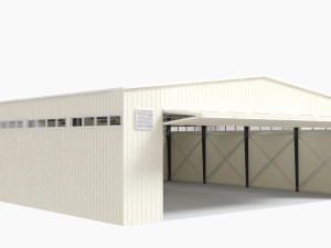 hangar for aircraft and large equipment Model 3D