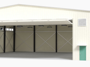 hangar for aircraft and large equipment Model 3D